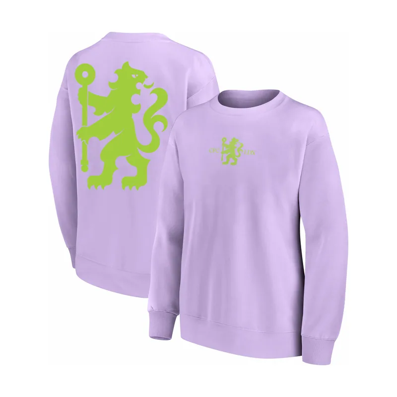 Sudadera extragrande Chelsea Rampant Lion Fashion para mujer - Caqui