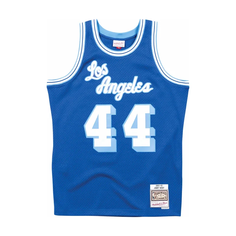 Camiseta Jerry West del Los Angeles Lakers 1960-61 Swingman Visitante - Azul