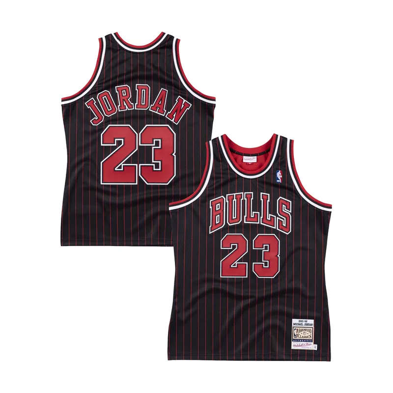 Camiseta Auténtica Chicago Bulls Michael Jordan 1995 - Negro