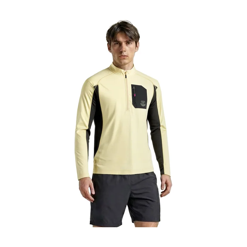 Sudadera Everton Velocity con media cremallera para hombre - Amarilla
