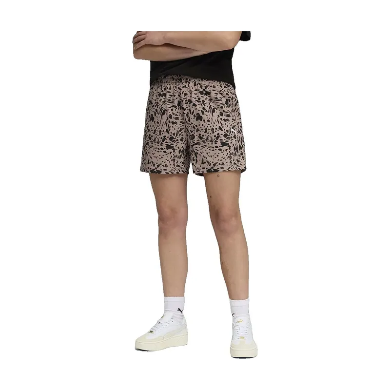Shorts estampados Essentials Graphics Animal 4" de talle alto para mujer 691823