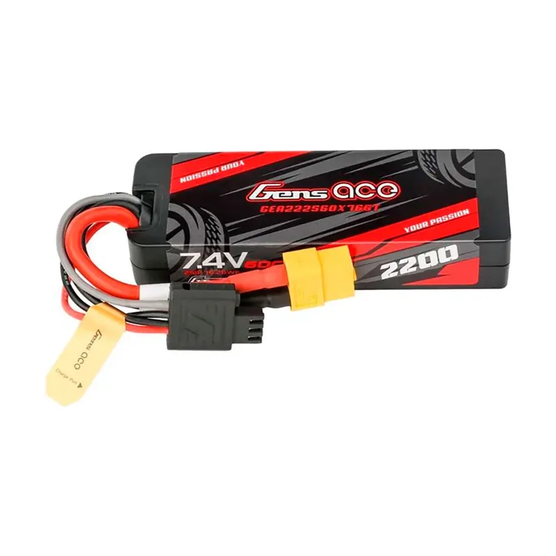 Batería De Dron Lipo G-tech 2200mah 7.4v 2s1p 60c Grp-76 Hardcase With Xt60 Plug