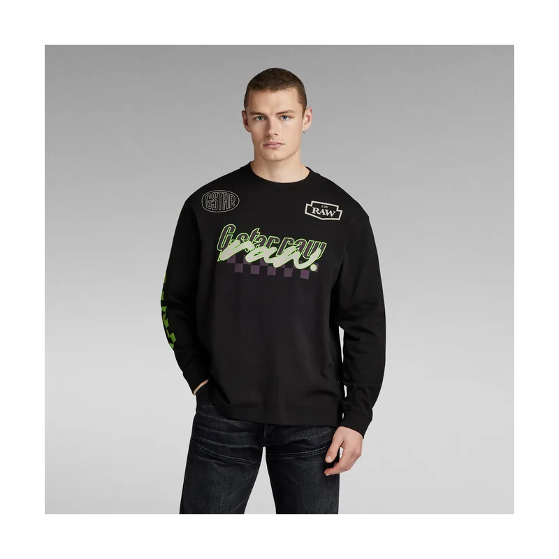Camiseta Moto Boxy Graphic - Negro - Hombre D23878-C336