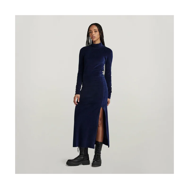 Vestido Velvet Slit - Azul oscuro - Mujer D24224-D428