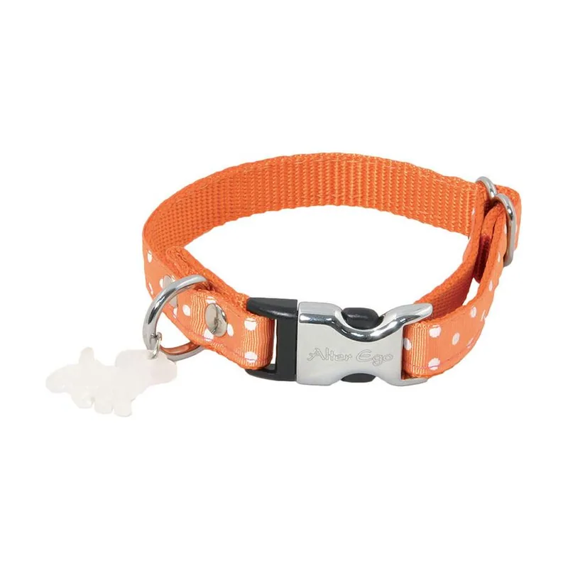 Ego Collar Pois Naranja para Perros Pequeños S