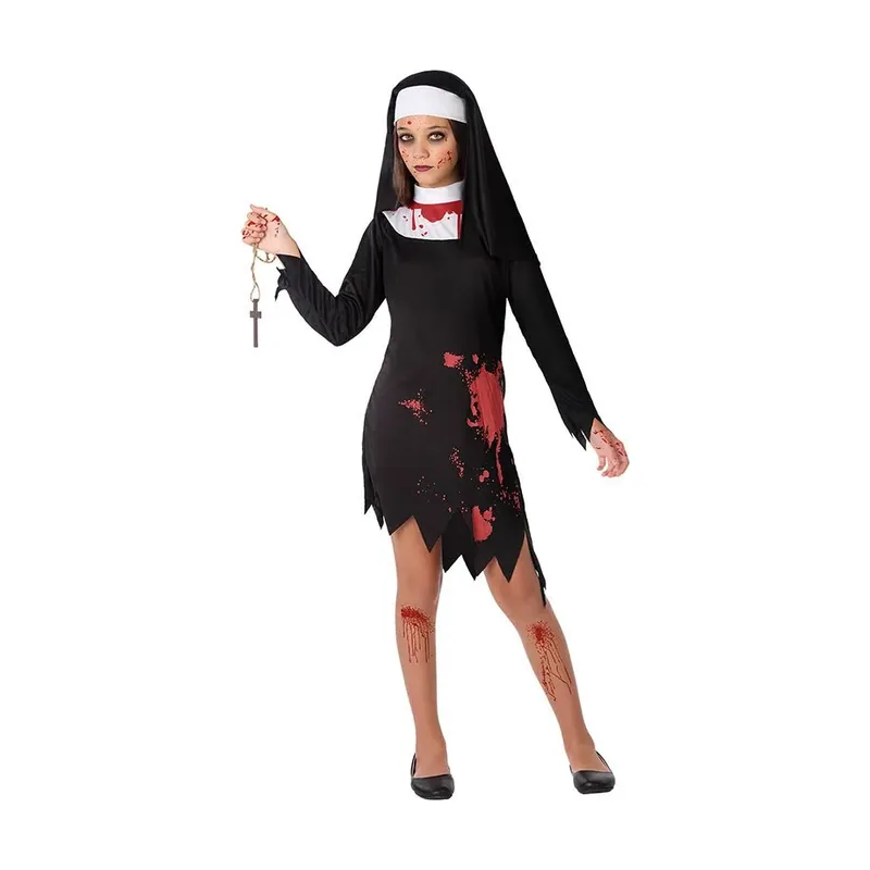 Disfraz de monja sangrienta para niña