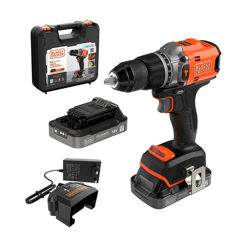 Kit De Taladro Percutor Sin Escobillas 18v