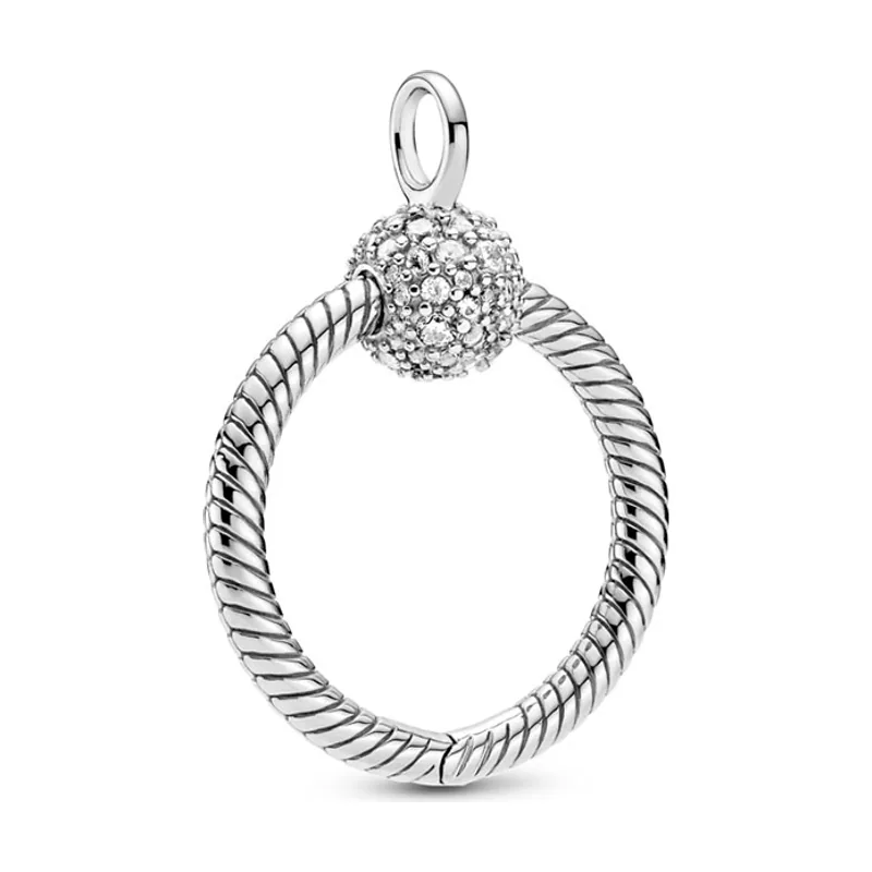 Colgante O Moments en plata de ley en Pavé 399097C01