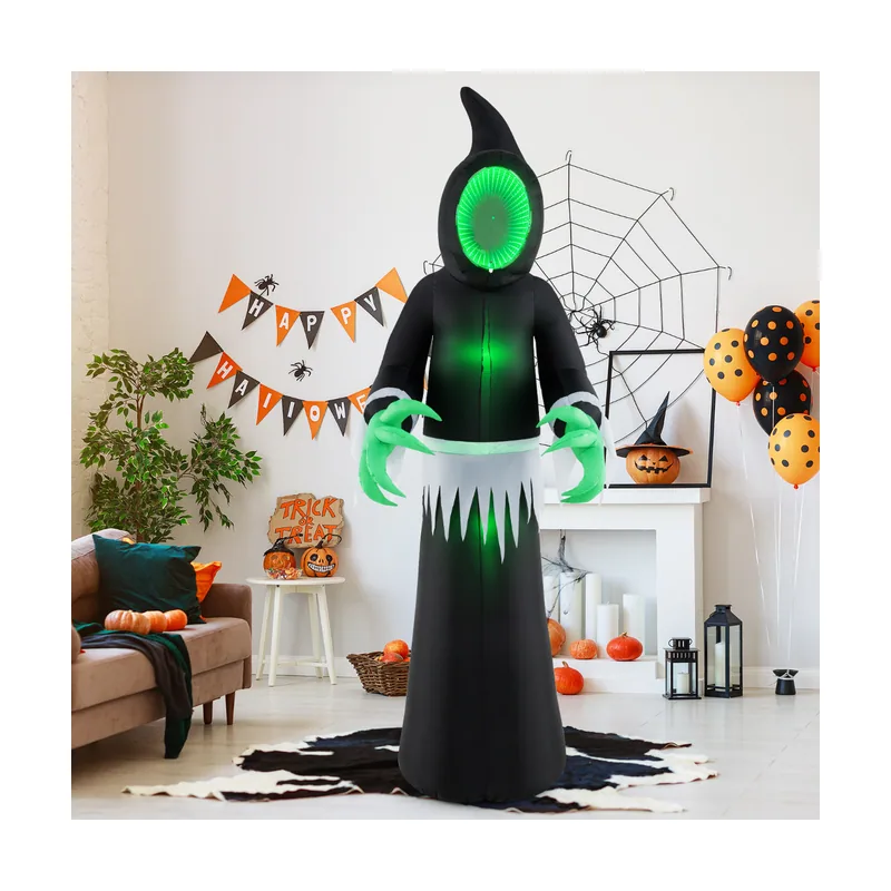 Fantasma Inflable Gigante de Halloween de 245 cm Decoración Inflable con Luces