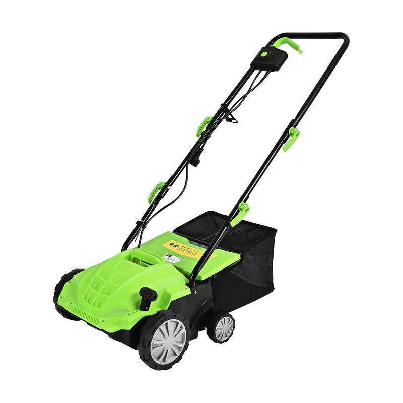 Escarificador Eléctrico 2 en 1 con Cable de 12 Amperios Capacidad de Bolsa