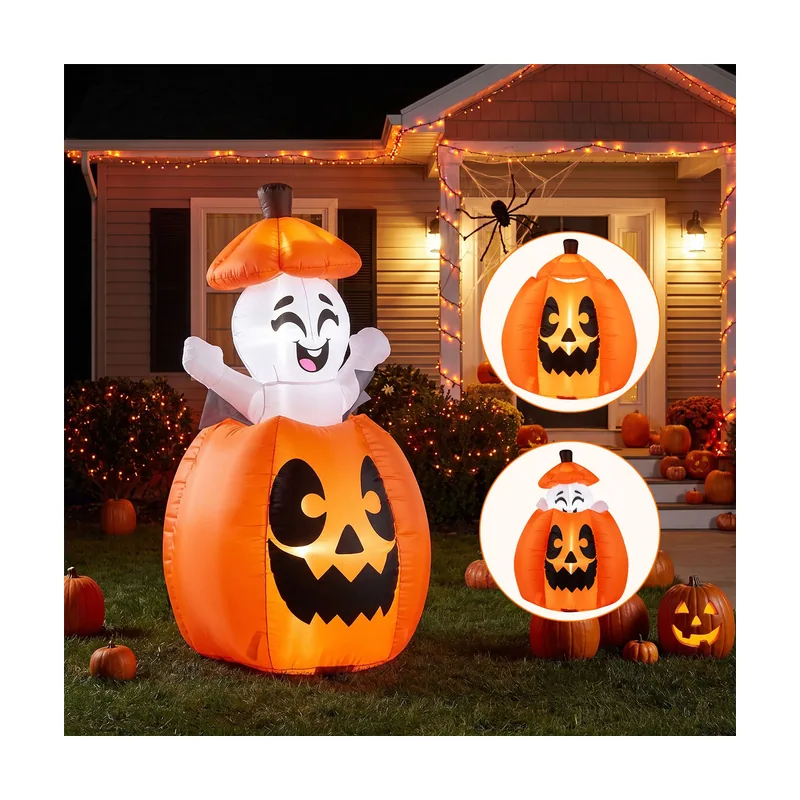 Decoración Hinchable Calabaza Fantasma para Halloween