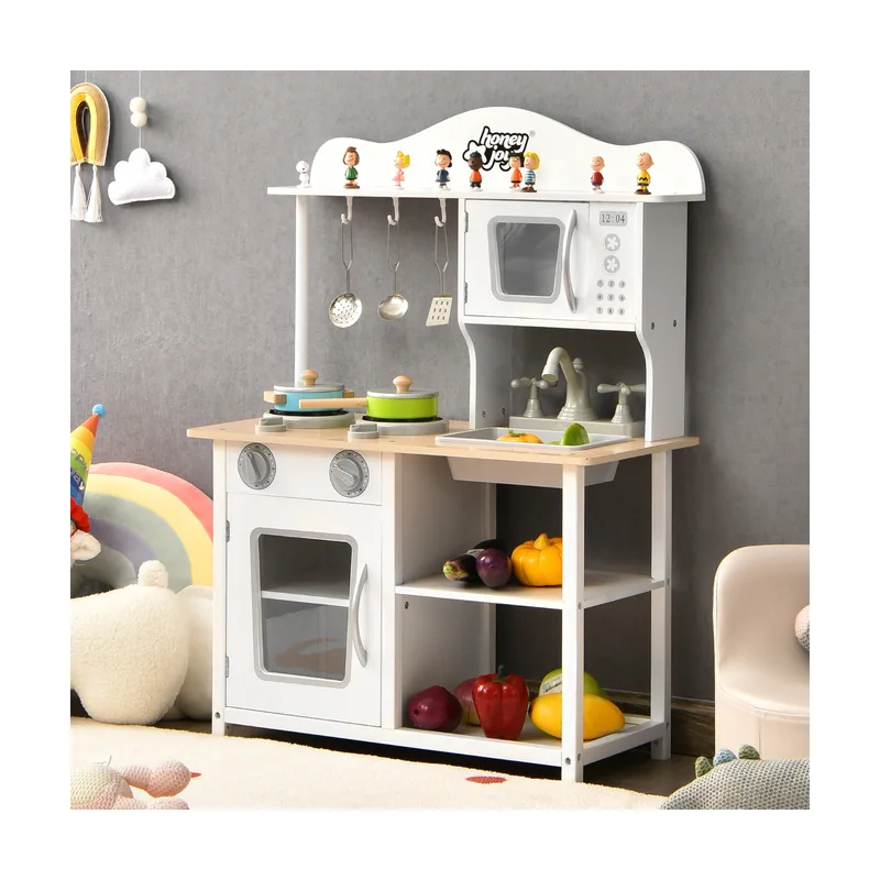 Set Cocina Juguete Educativa para Niños Cocina Falsa de Madera