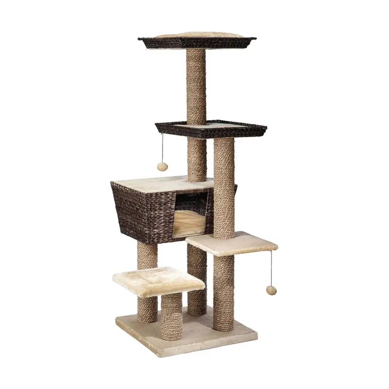 Árbol Rascador Krabpaal Trend Tree Curacao para Gatos 48x48x141 cm