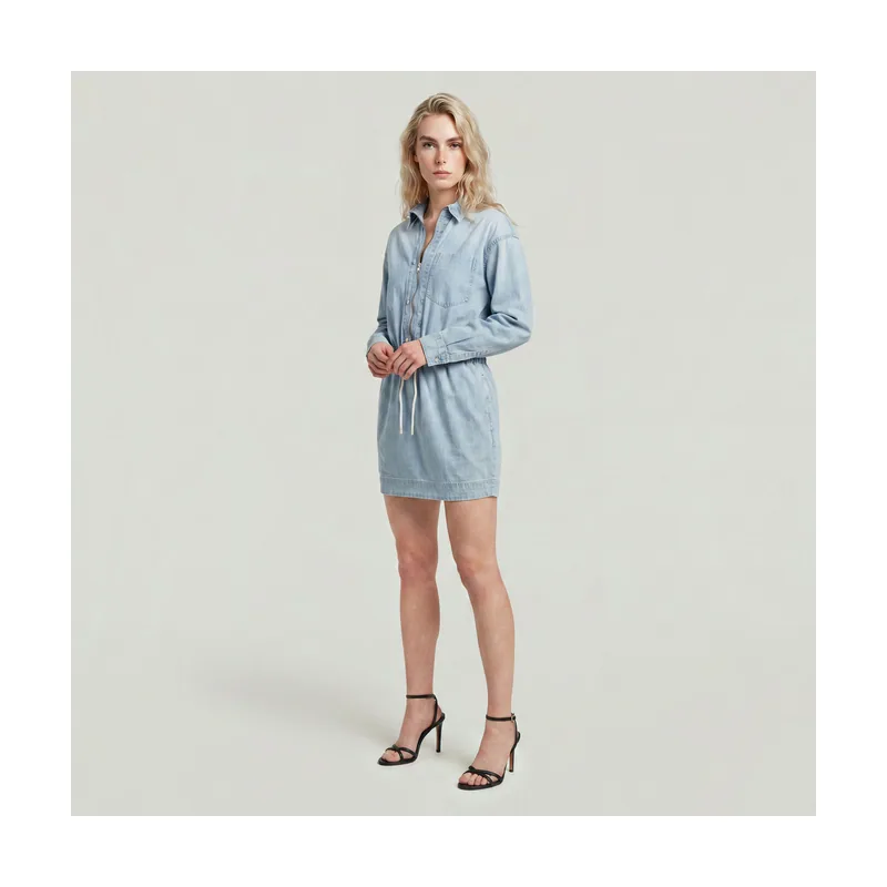 Vestido Fluid Utility - Azul claro - Mujer D29104-E356