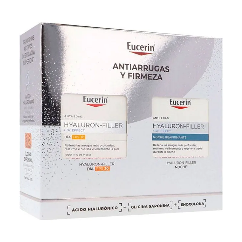 Eucerin Hyaluron-Filler Piel Seca Crema de Día SPF 30 + Crema de Noche 50ml【Pack Navidad】