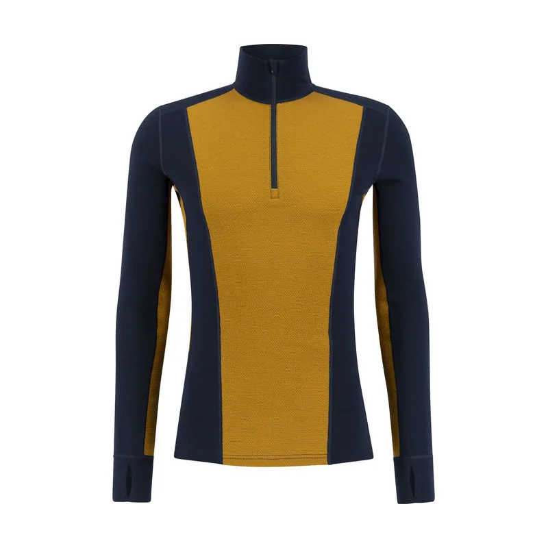 Camiseta interior de esquí Peak Map Half Zip azul oscuro/azul marino para hombre