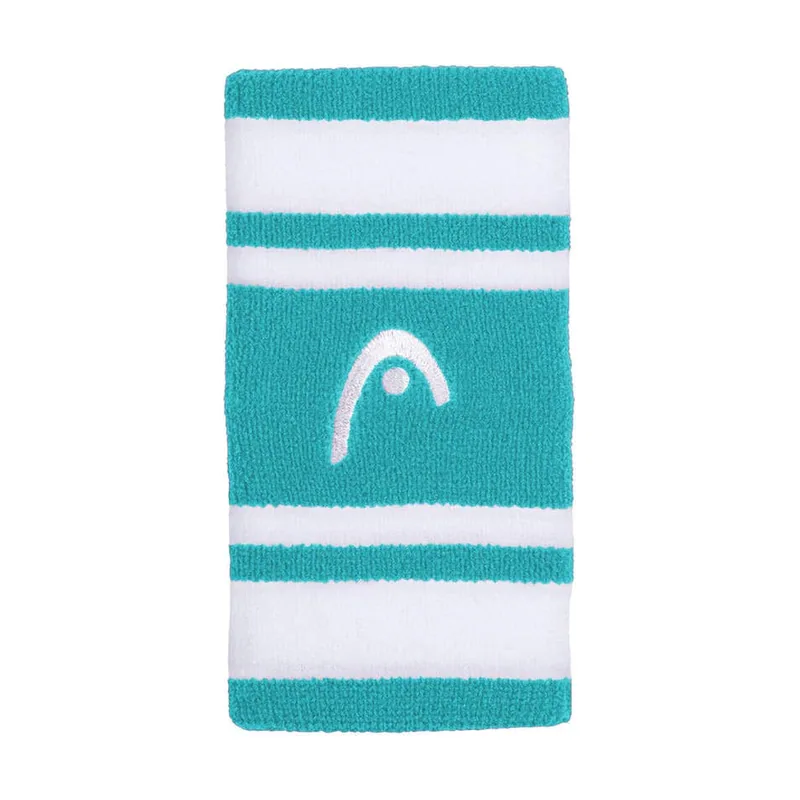 Muñequera Striped 5 Blanco/Turquesa