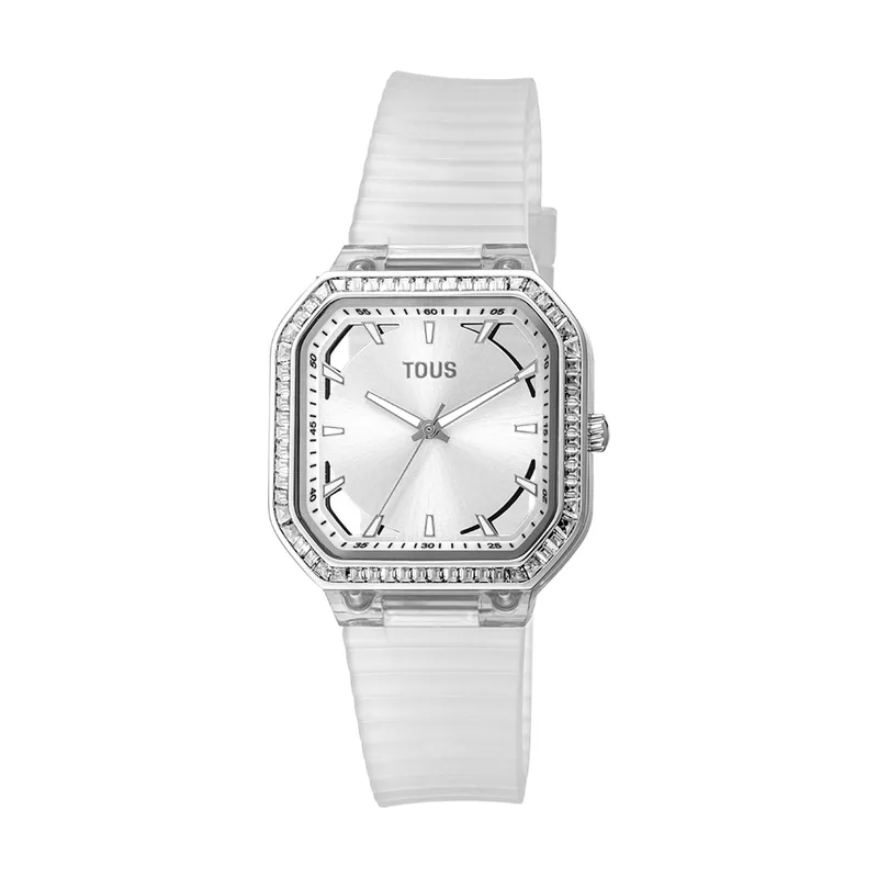 Reloj Analógico De Acero Con Zirconitas Gleam Fresh