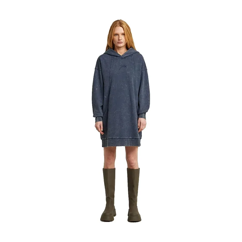 Vestido de punto línea A - Azul oscuro - Mujer D27165-D969