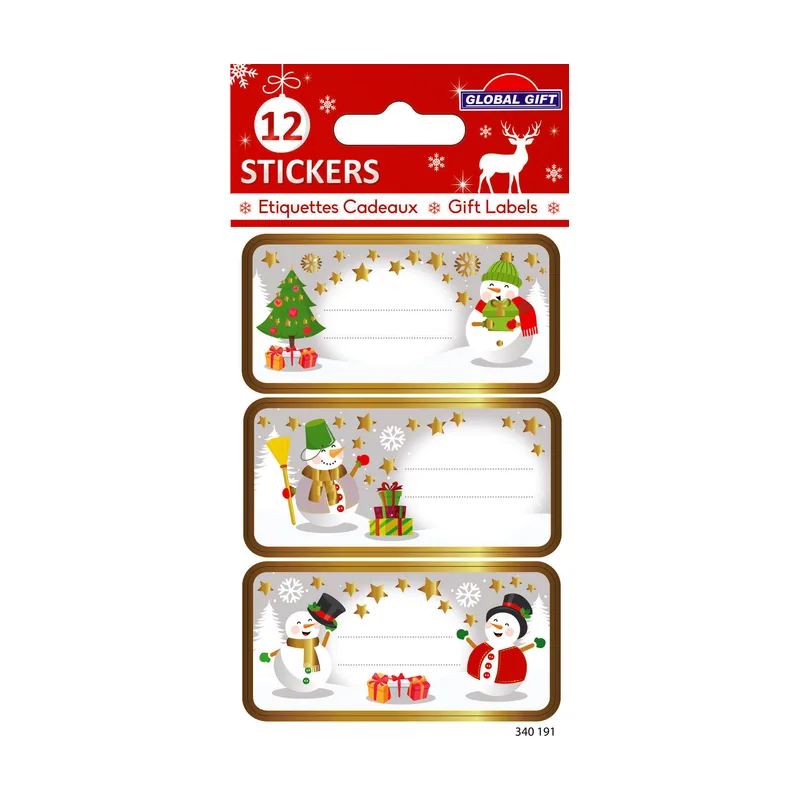 12 pegatinas navideñas