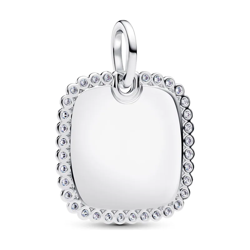 Colgante cuadrado de plata 394009C01