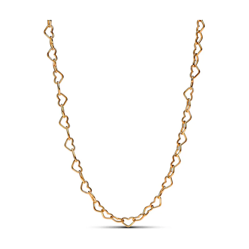 Collar con un recubrimiento en oro de 14k Corazones Unidos 363334C00