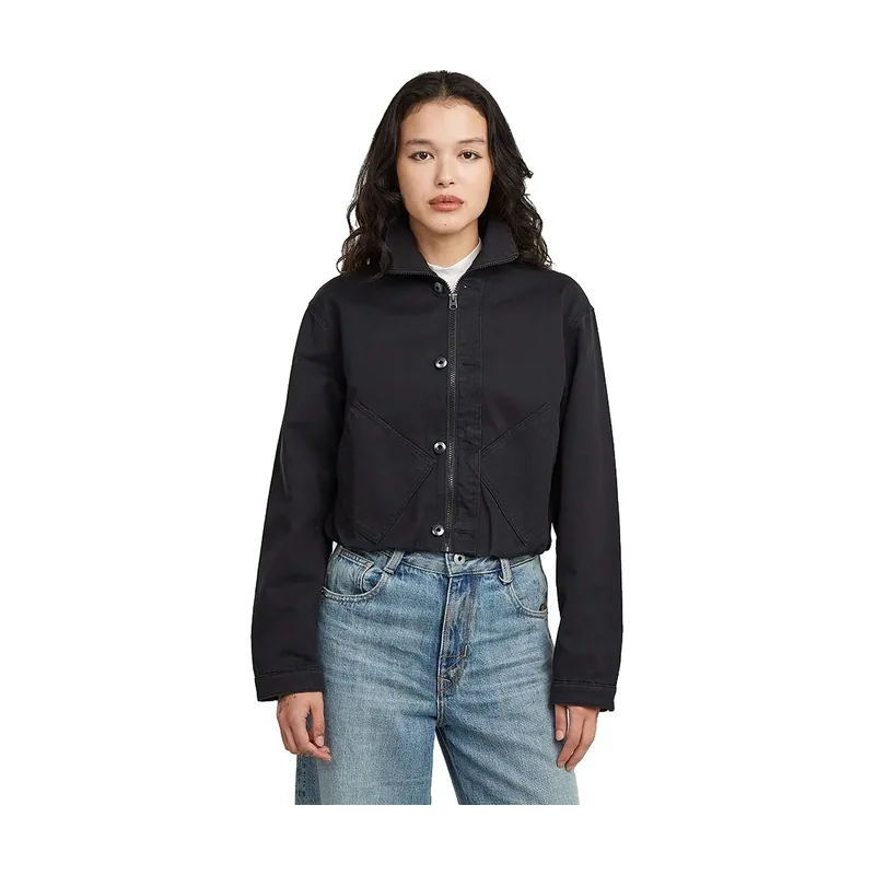 Cazadora Cropped Barn - Negro - Mujer D28439-E347