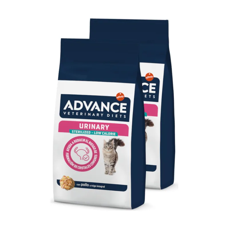 2 x 7,5 kg Veterinary Diets Urinary Sterilized Low Calorie pienso