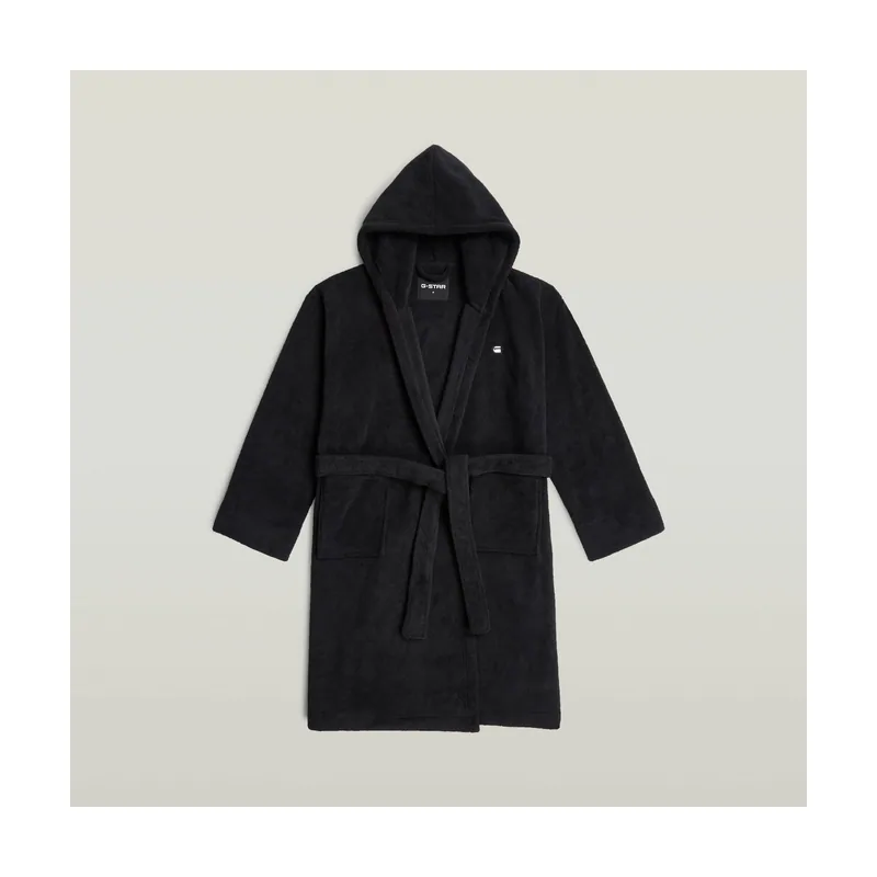 Albornoz con capucha - Negro - Mujer D29405-01