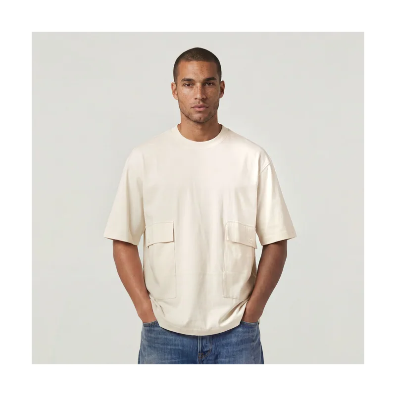Camiseta Utility Fabric Mix - Blanco - Hombre D28901-E385