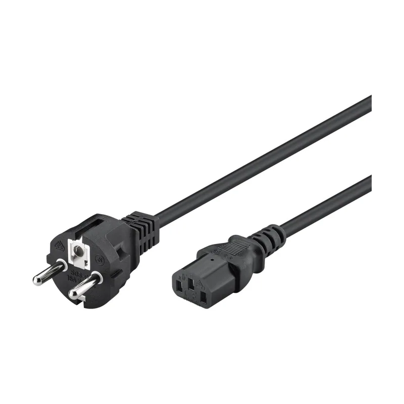 Cable de conexión para dispositivos de corriente alterna C13 > Enchufe con toma de tierra