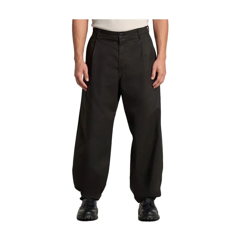 Pantalón chino de pernera ancha - Negro - Hombre D31813-E077