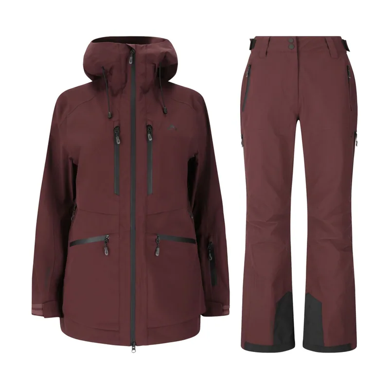 Color fudge Conjunto de chaqueta y pantalones de esquí Waitoro para mujer