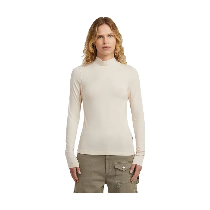 Camiseta Mock Slim - Blanco - Mujer D27968-E299