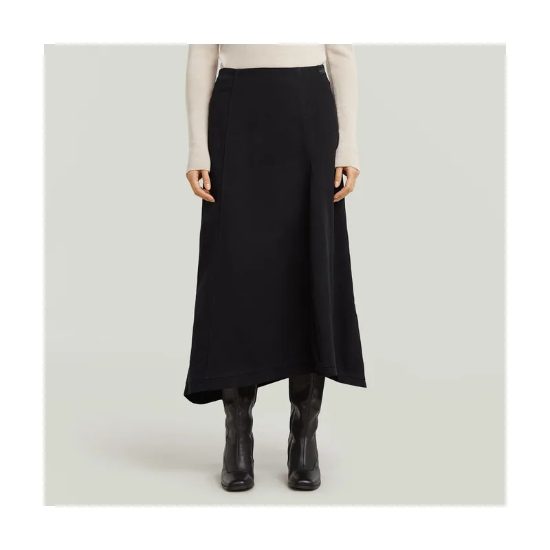 Falda acampanada - Negro - Mujer D27941-E078