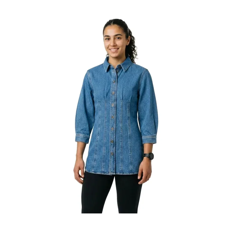 Vestido camisero Carter Denim - Azul claro - Mujer D29320-01