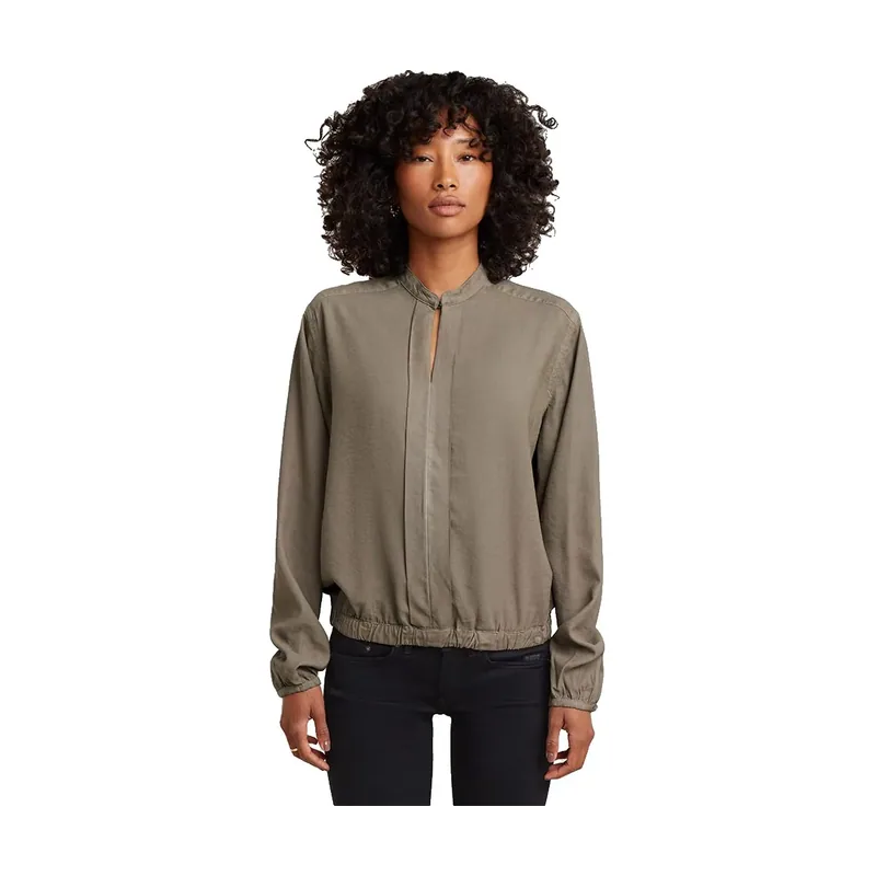 Camisa Stand Up Collar - Marrón - Mujer D29093-E393