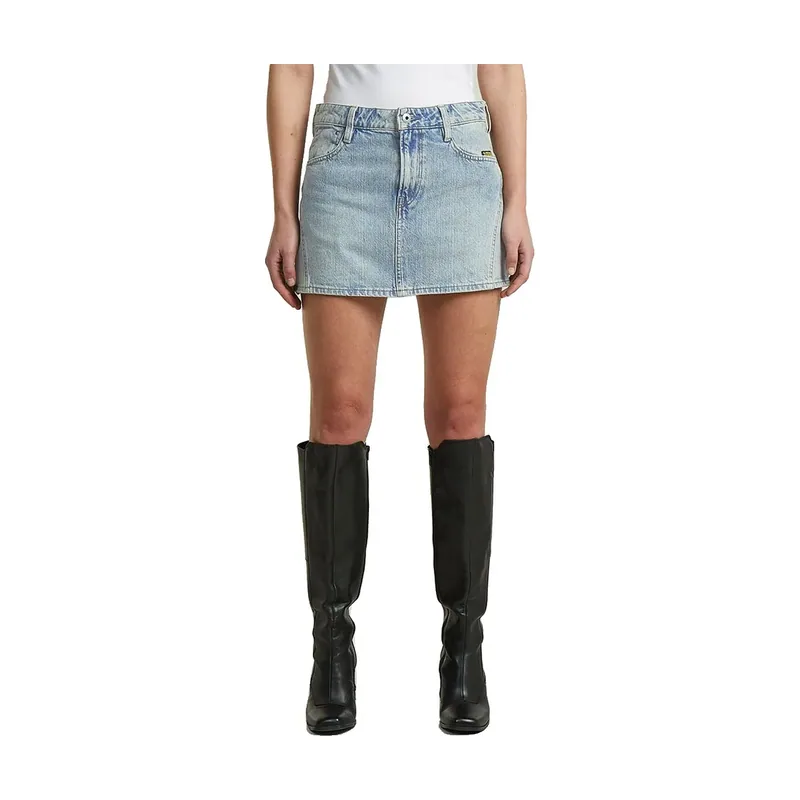 Minifalda Cinch - Azul claro - Mujer D28409-E352