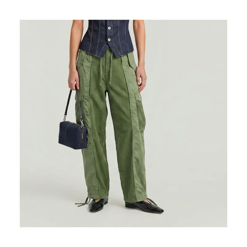 Pantalones Fabric Mix Cargo - Verde - Mujer D29010-E519