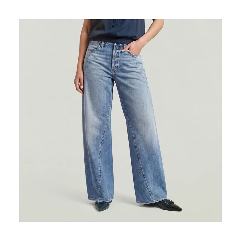 Jeans Contor Barrel Wide - Azul intermedio - Mujer D27690-D536