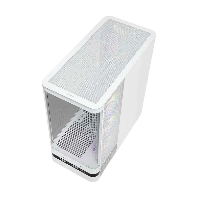 Caja de ordenador volcano aq200 argb midi blanco