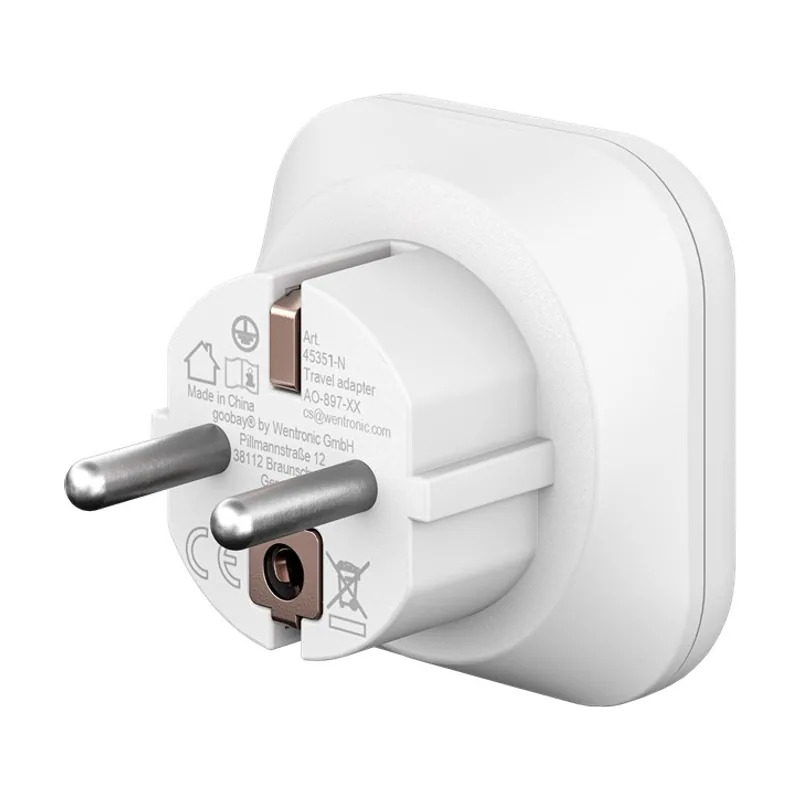 45351 adaptador de enchufe eléctrico Tipo F Tipo B Blanco