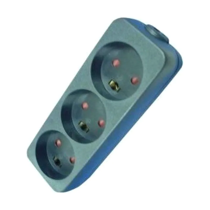 Danish power strip 5-way 1,5 m black for installation with detachable plug