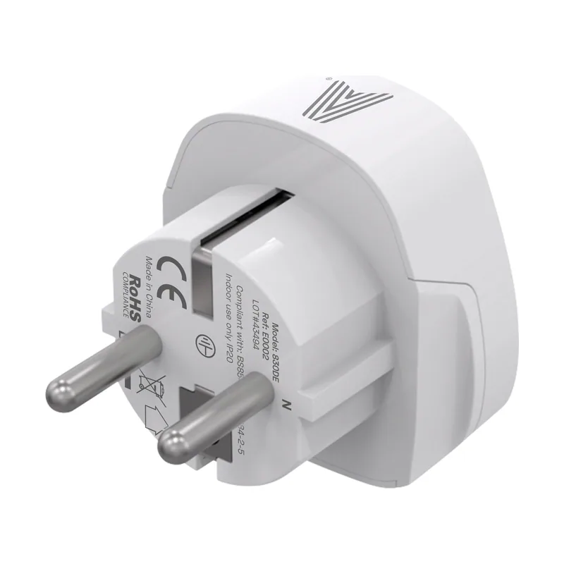 Adaptador de viaje internacional a schuko