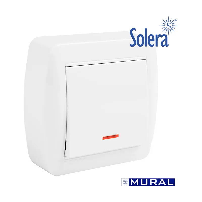 Conmutador Unipolar con INDICADOR Luminoso 74X72X28MM