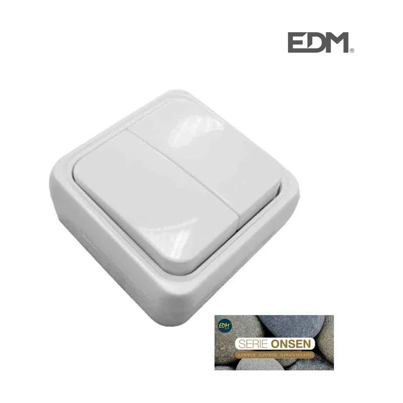 43166 Doble Interruptor Superficie Serie Onsen Multicolor