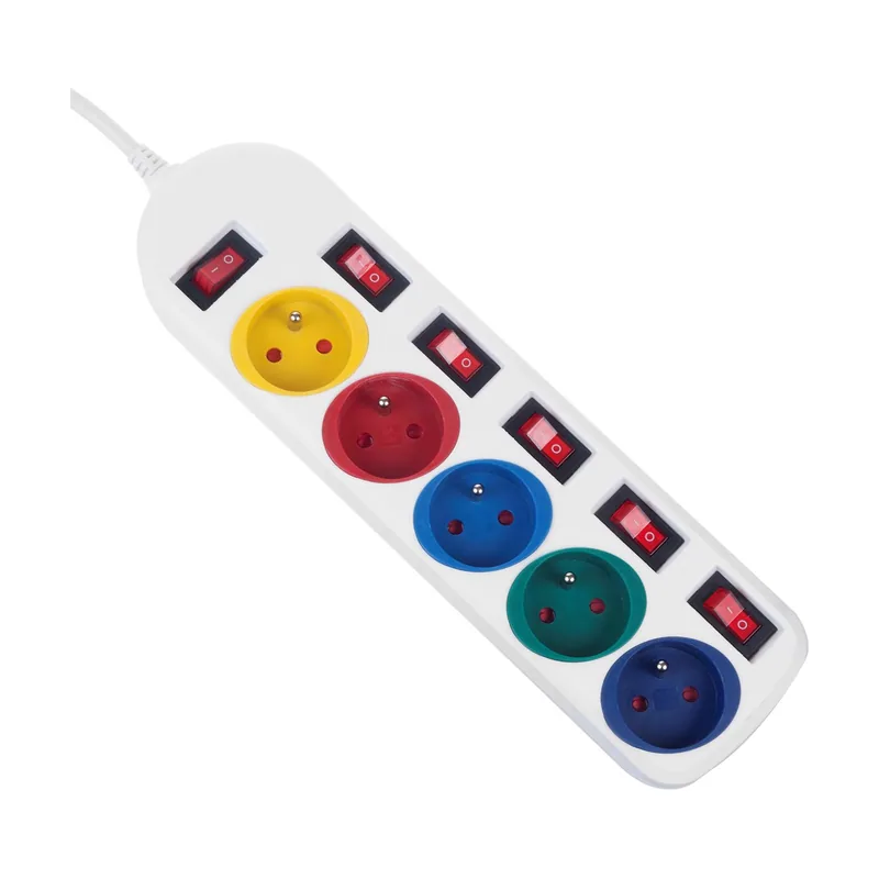 Regleta cable alargador de 5 tomas
