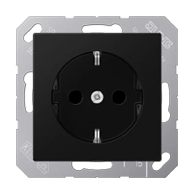 A 1520 BF SWM toma de corriente Tipo F Negro