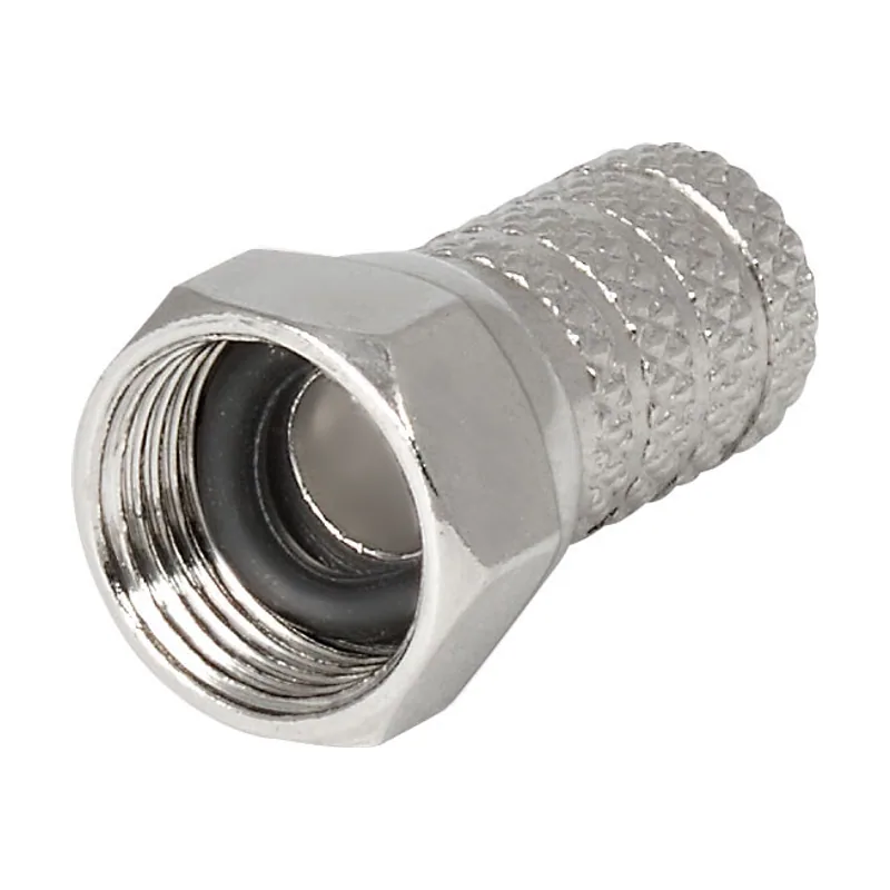 Conector F Coaxial 8mm Con Arandela De Goma