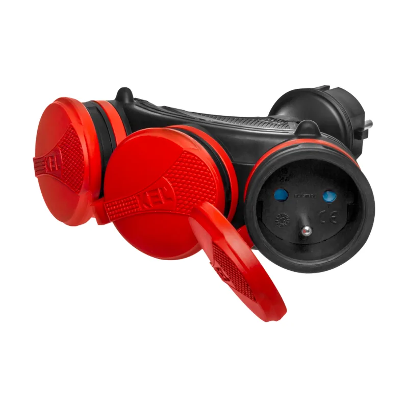 Divisor en T con enchufe 16A